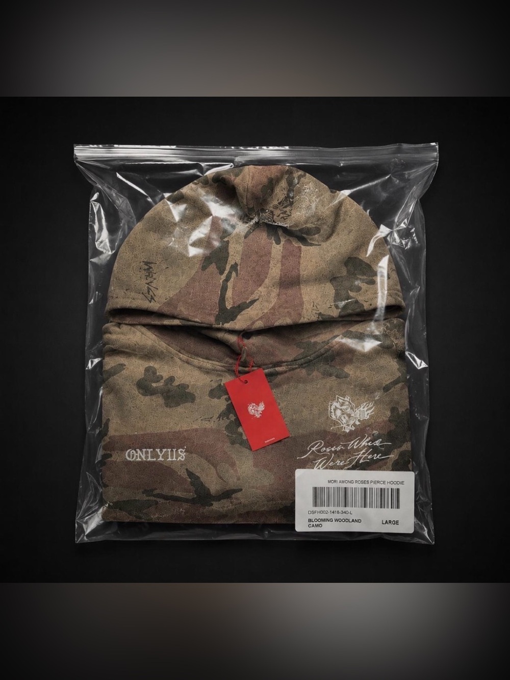 Darc Sport x Civil Regime Camo Skull Rose Hoodie (RED TAG!) - Size L - NWT - Picture 4 of 5